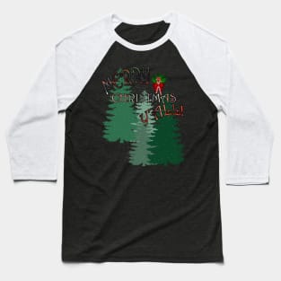 Merry Christmas Pine Trees, Snow, Candy Canes & Holly Gift Christmas Gifts Baseball T-Shirt